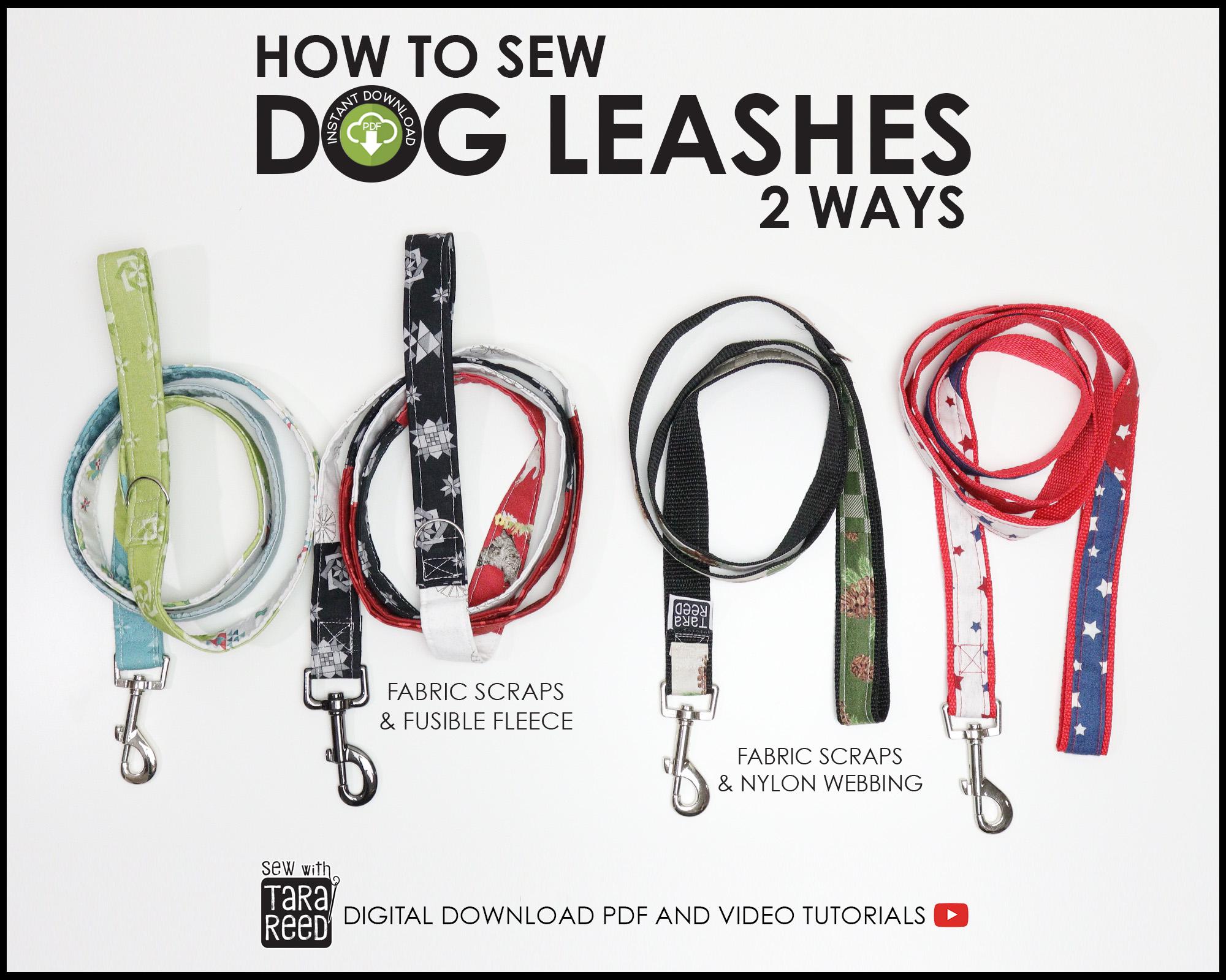 Leash Template.pdf Dog Leash Sewing Tutorial - 2 Easy Methods With Fabric Scraps (PDF ...