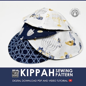 Modello di cucito per la kippah ebraica (download digitale)