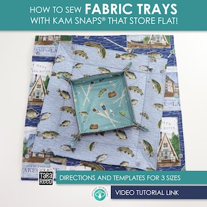 Fabric Tray PDF Sewing Pattern for Beginners - Instant Download