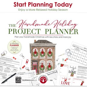 The Handmade Holiday Project Planner printable PDF helps sewists organize handmade Christmas gifts, track projects, and enjoy a more relaxed holiday season.