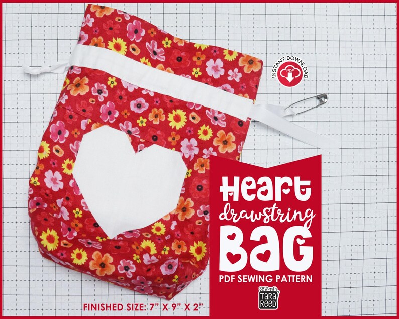 Drawstring Bag Instructions.pdf Drawstring Bag Sewing Pattern (PDF Digital Download) - Etsy