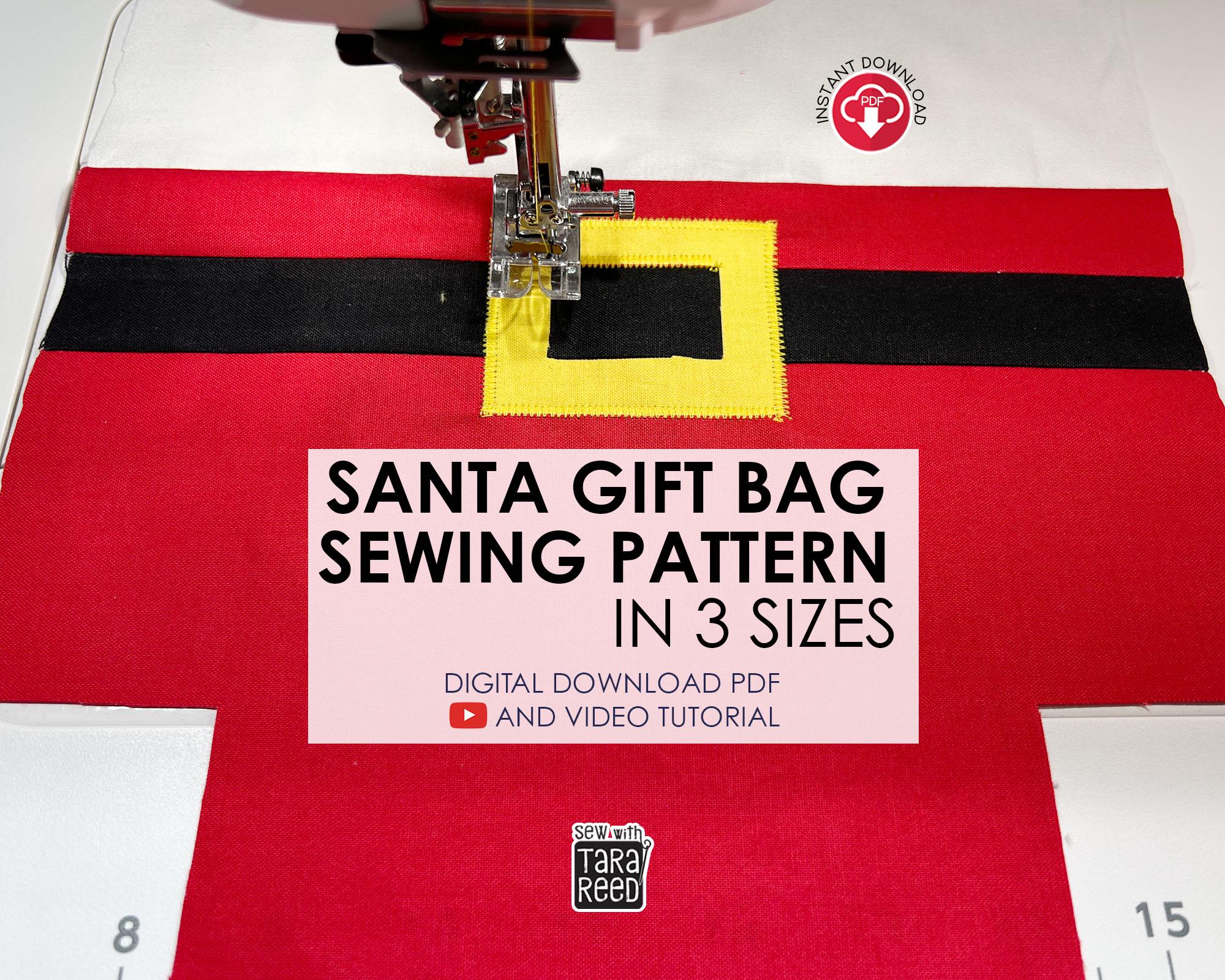 Santa Gift Bag Sewing Pattern (digital Download) - Etsy
