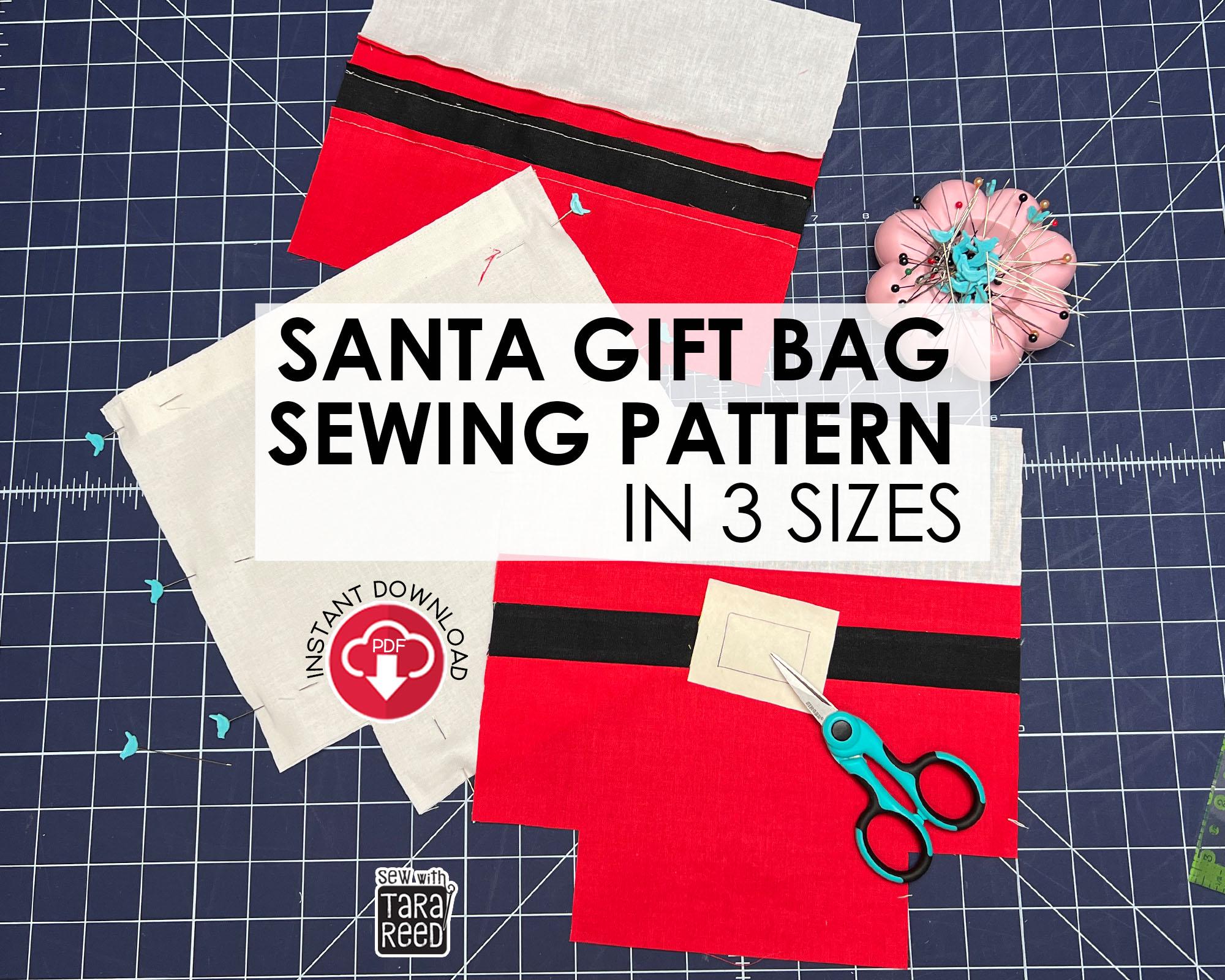 Santa Gift Bag Sewing Pattern (digital Download) - Etsy