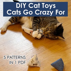 5 Cat Toy Sewing Patterns Bundle (Instant Download)