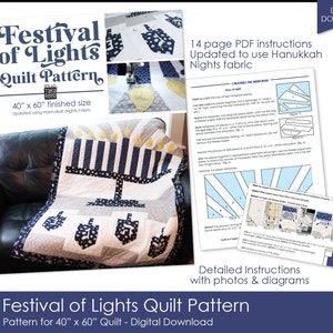 Hanukkah Quilt Pattern - digital download