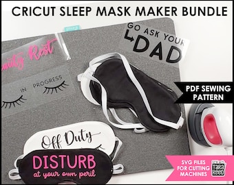 Cricut Sleep Mask Maker bundle | Cricut Sewing Pattern | DIY Sleep Masks