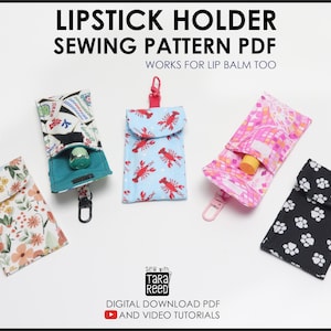 Lippenstift Halter Schnittmuster PDF (Instant Download) Scrap Fabric-Projekt