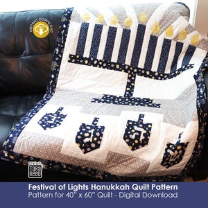 Patron de courtepointe Hanoucca (téléchargement numérique)