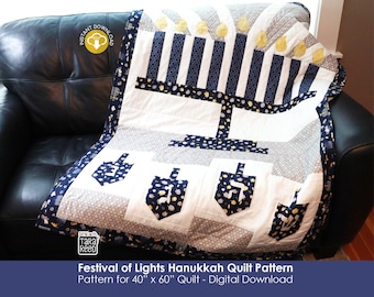 Hanukkah Lap Quilt Pattern (Digital Download)
