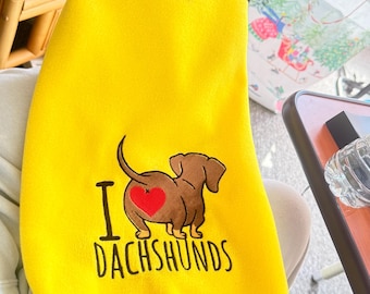 Handgemaakte lichtgewicht geborduurde fleecetrui voor honden
