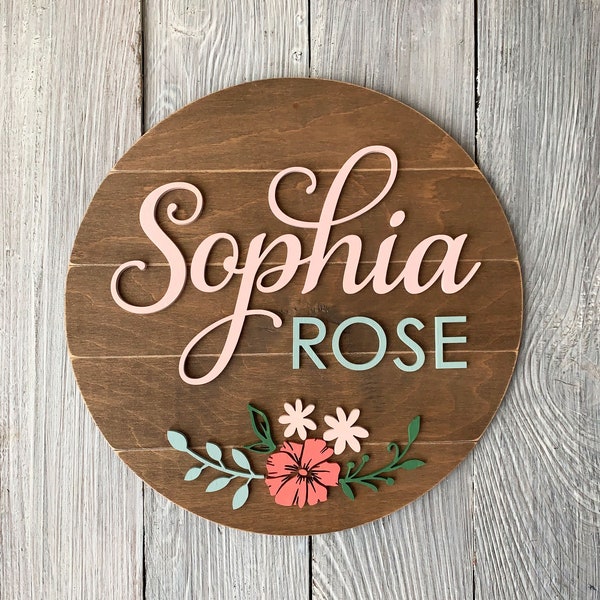 Floral Plaque Etsy