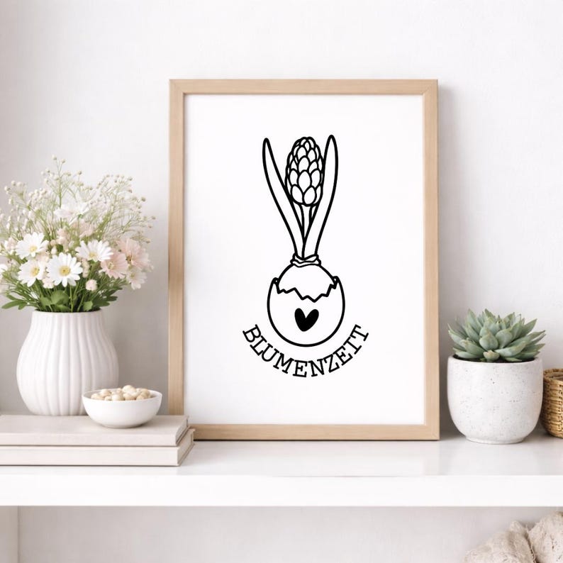 Frühling und Blumen SVG Plotterdatei, 20 Frühlings Sprüche & Blüten Motive, Frühlingsdeko Set für Tür und Fenster imagem 7