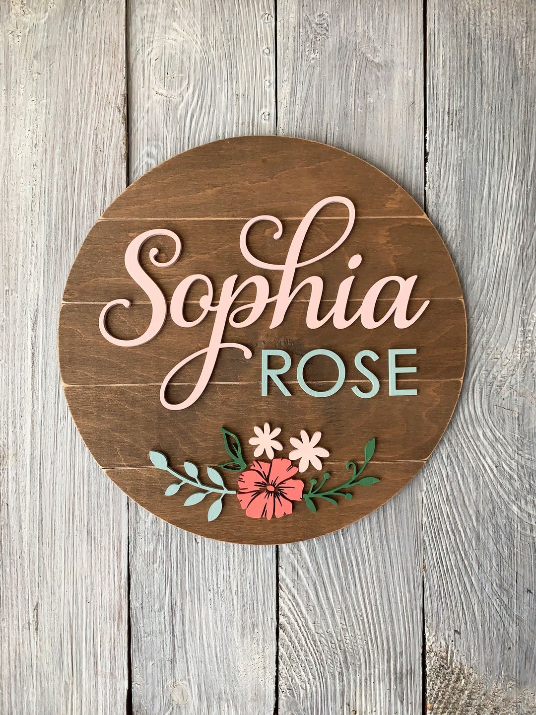 Wooden Baby Name Sign for Girl Room Nursery Name Plaques Etsy