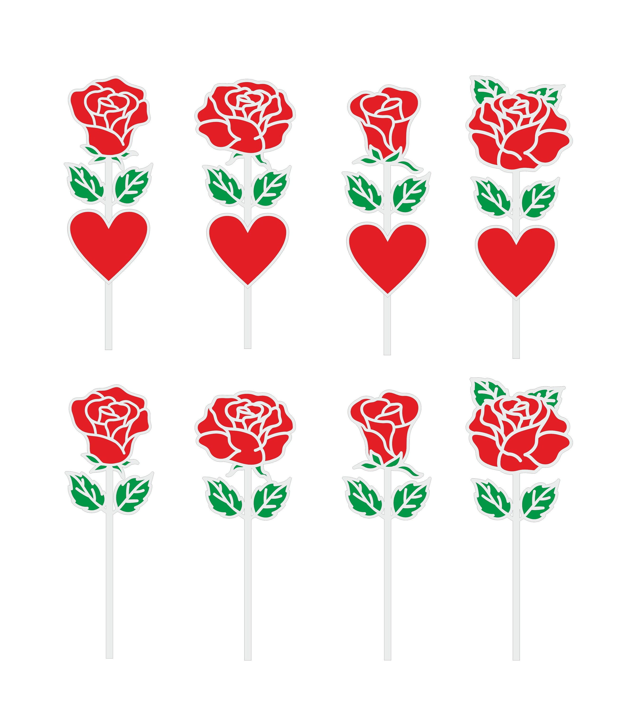 Laying Roses Svg Standing Rose SVG, Three Layered Rose & Heart With Stand Laser Cut ...