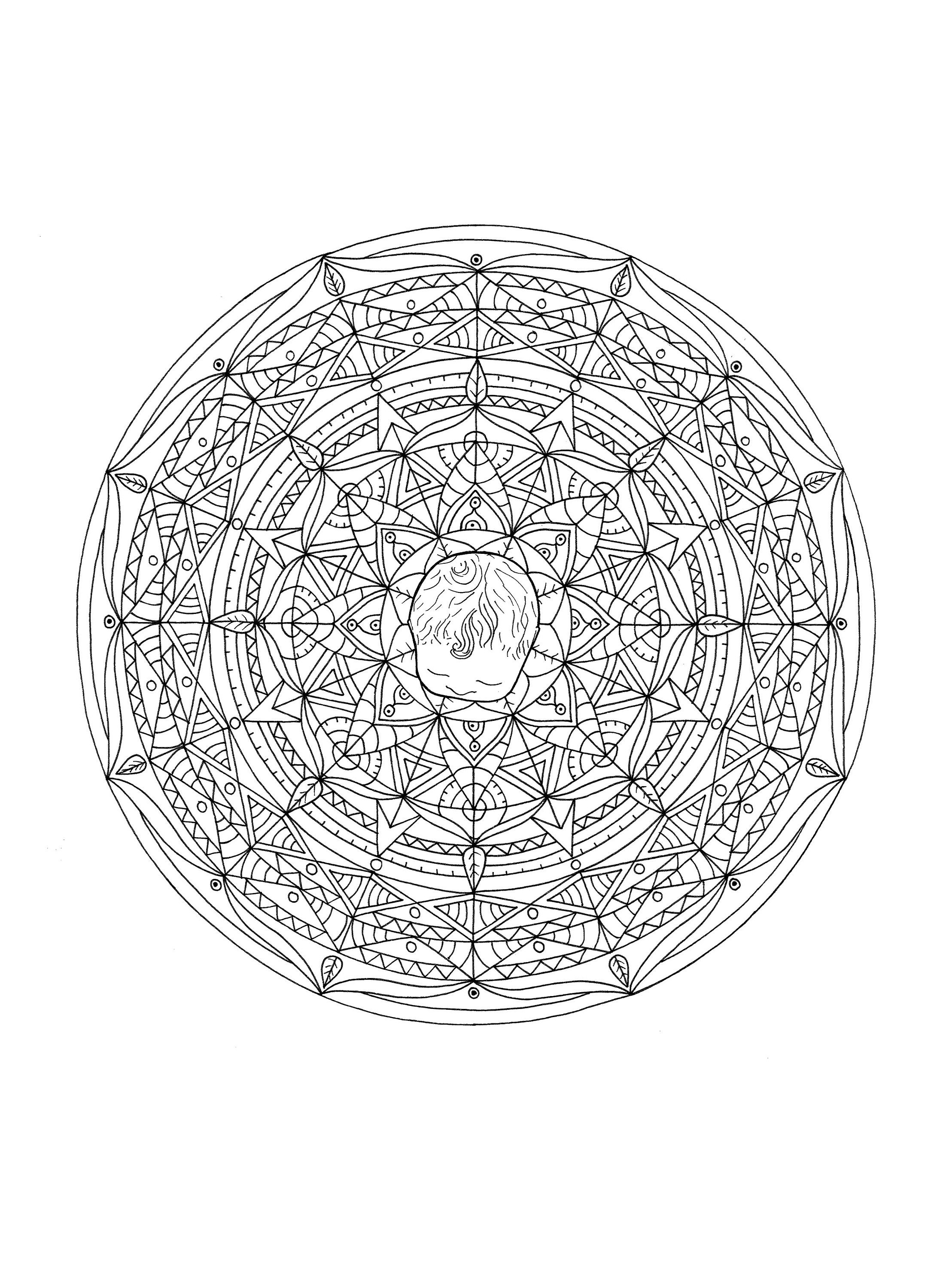 Birth Mandala Colouring Page - Etsy