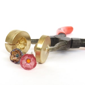 Small Flower Stud Earrings Lampwork Mashers - Lampwork Tool