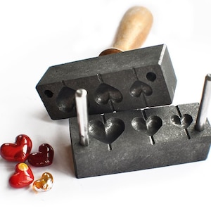 Lampwork Tool - Graphite Press for Heart Shaped Lampwork Beads Making