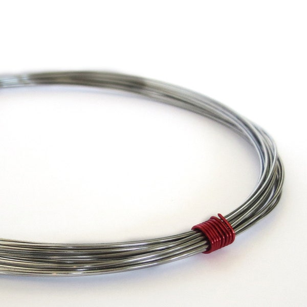 Silver colored refractory wire for lampwork beads and pins making - 22 gauge (0.7mm) or 24 gauge (0.55mm)