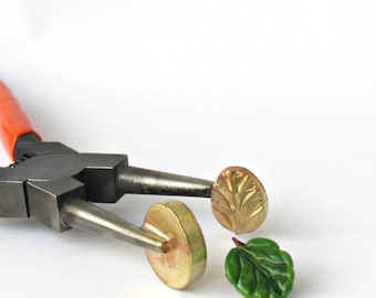 Lampworking Tool -  Brass Mashers for Forest Leaf Beads and Pendants Making