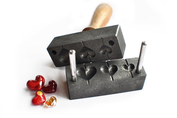 Lampwork Tool Graphite Press for Heart Shaped Lampwork Beads