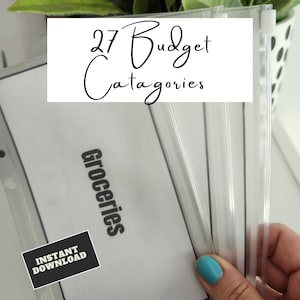 PRINTABLE A6 Cash Envelope Budget Label Inserts |Cash Stuffing |Sinking Funds |Money Envelopes | Cash Holder| Instant Download