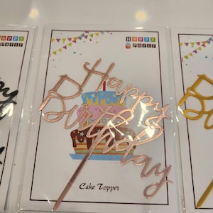 Décoration de gâteau pour joyeux anniversaire (article physique)