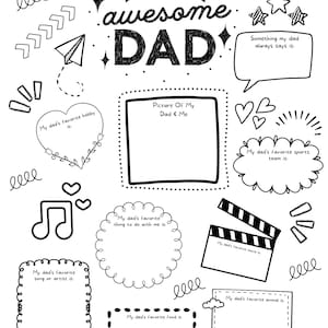 All About Dad Printable, First Fathers Day, Fathers Day Gift, Funny ...