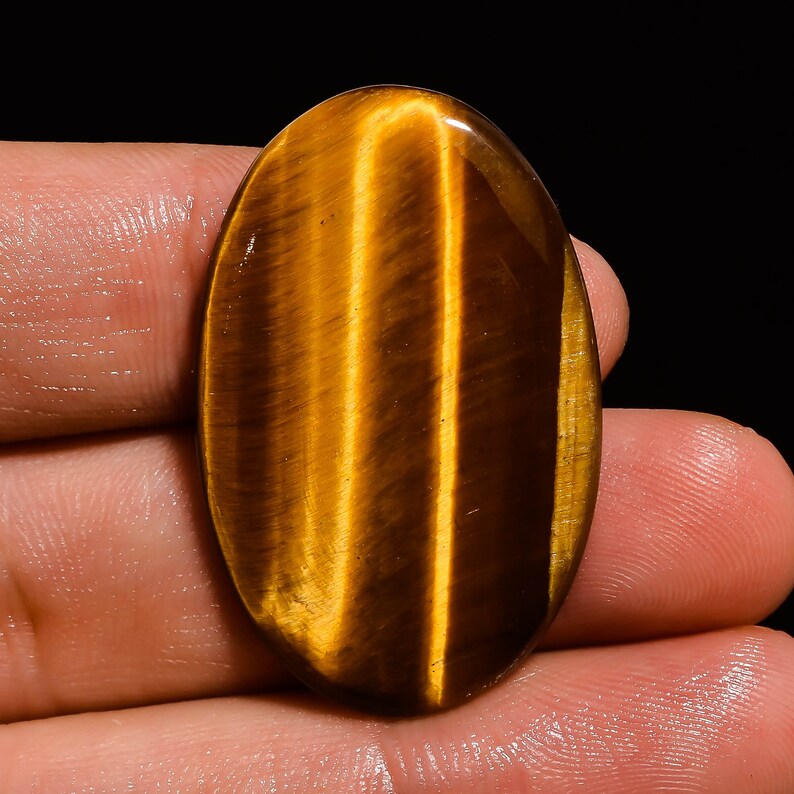 36X23X5 mm S-1359 Terrific Tiger Eye A One Quality 100/% Natural Tiger Eye Oval Shape Cabochon Loose Gemstone For Making Jewelry 30.5 Ct