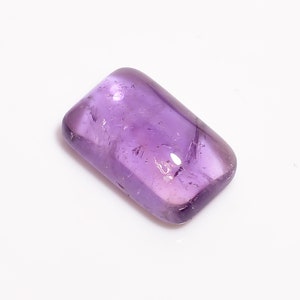 Amethyst Gemstone, A One Quality 100% Natural Amethyst Radiant Shape Cabochon Loose Gemstone For Making Jewelry 27 Ct. 23X15X9 mm S-1595