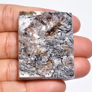 Astrophyllite Gemstone Druzy, 100% Natural Astrophyllite Cabochon Druzy, Rectangle Shape Loose Gemstone 137 Ct. Size 38X31X11 mm S-10153