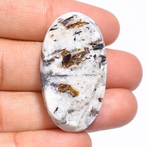 Astrophyllite Gemstone Druzy, 100% Natural Astrophyllite Druzy Gemstone, Oval Shape Loose Gemstone, 49.5 Ct. Size 35X20X9 mm S-10149