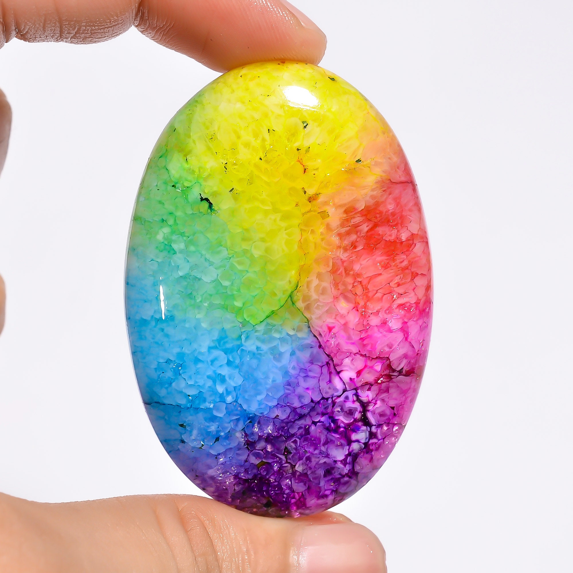 Rainbow Solar Quartz Marvellous Natural Solar Quartz Oval Etsy