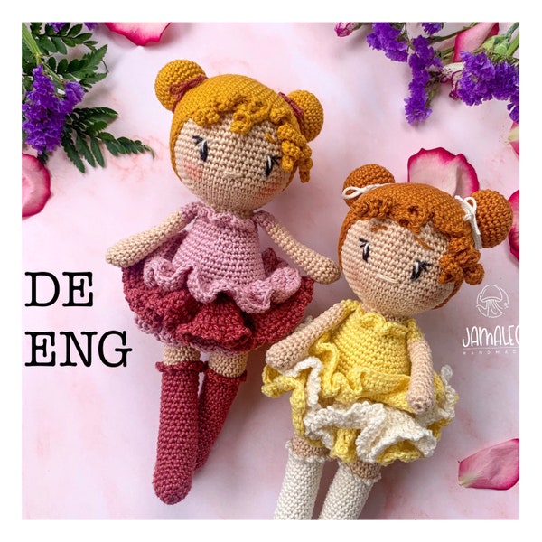 Crochet instructions/pattern - "Püppchen BETTY"/"Doll Betty" German + English