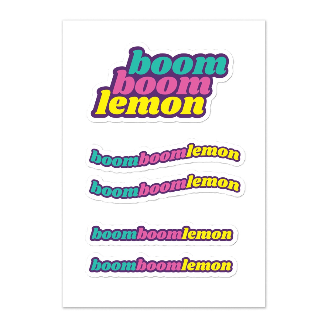 Boom Boom Lemon Kiss Kut Sticker Sheet Etsy