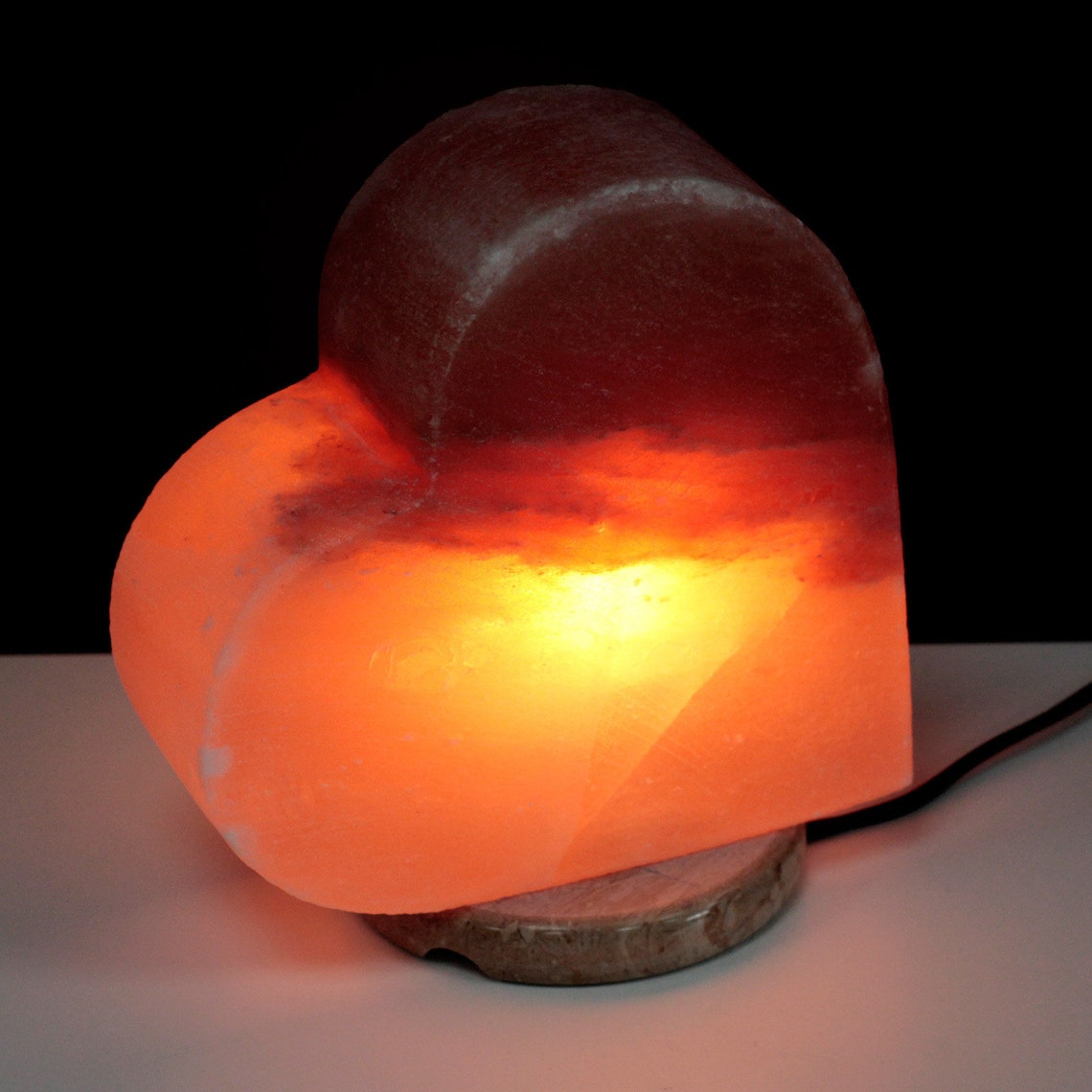 Pink Salt Lamp in Heart Shape Etsy