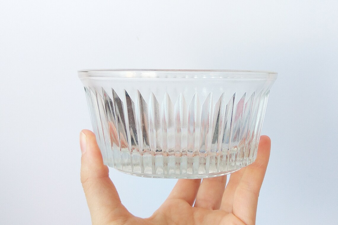 Antique clear glass sugar bowl with lid Cut glass Rare Heavy Etsy