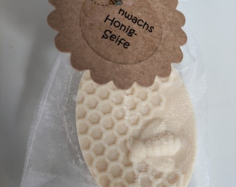 Bienenwachsseife mit Honig, Seife aus Bienenwachs, Geschenk, 100% Natur, nachhaltig