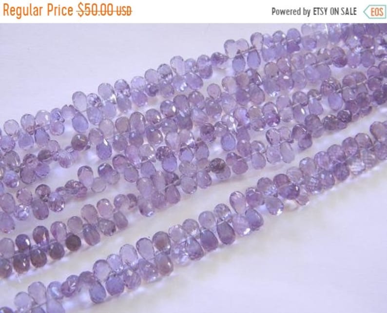4x6-5x7 mm approx size Natural Pink Amethyst Drops Faceted Briolettes 1 strand 8 inch strand