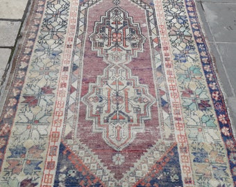 Vintage Area Rug Handmade Rug Decorative Rug Area Oushak Rug 2.6 x 1.8 ft Vintage Rug Purple Rug Boho Rug Oushak Rug Antique Rug