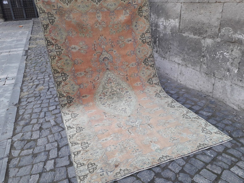 Faded 4.79/'/'x 8.37/'/' Rug Orange , Gray 5x8 Boho Rug handmade Rug Rug anatolian rug,vintage kitchen rug Absolutely Beautiful Rug