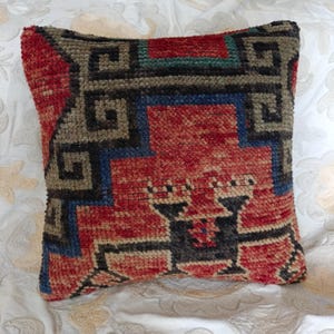 x motif Turkish Kars kilim Pillow  , 16''x16'' colorful pillow cover , design throw pillow , decorative pillow, boho pillow , turkish pillow