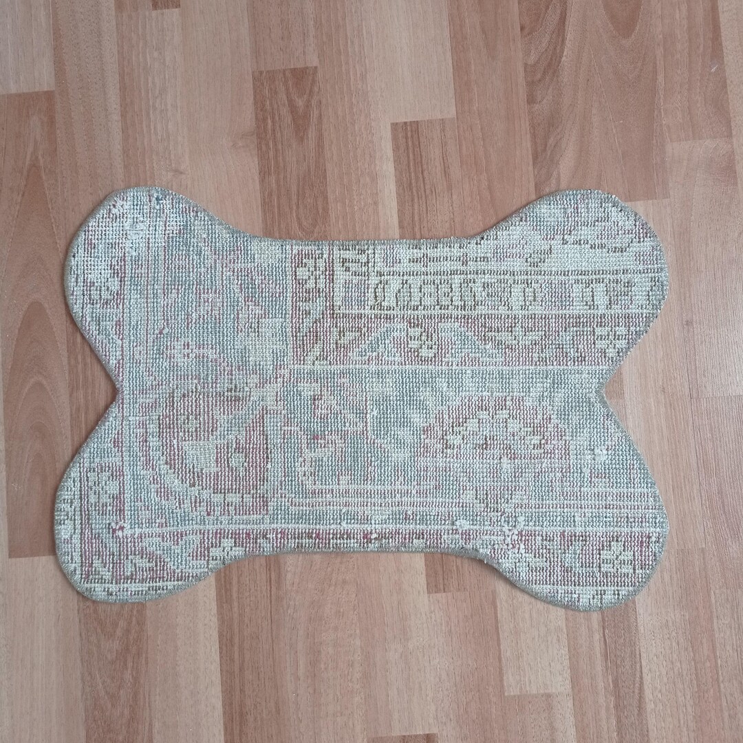Vintage Bone Shape Dog Mat: Handmade Turkish Wool Rug - Etsy Canada