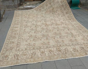 10x12 Very Rare size Oversized Oriental Rug, 9,71&#39;&#39; x 12,46&#39;&#39; beige  carpet , huge large livingroom handmade rug, area big rug, vintage rug,