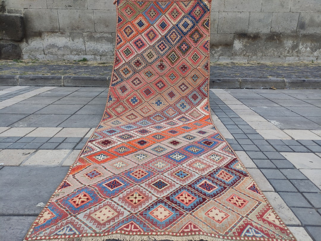 So Unique Oriental Kitchen Rug , Runner Rug , 3.25'' X 8.96'' Vintage