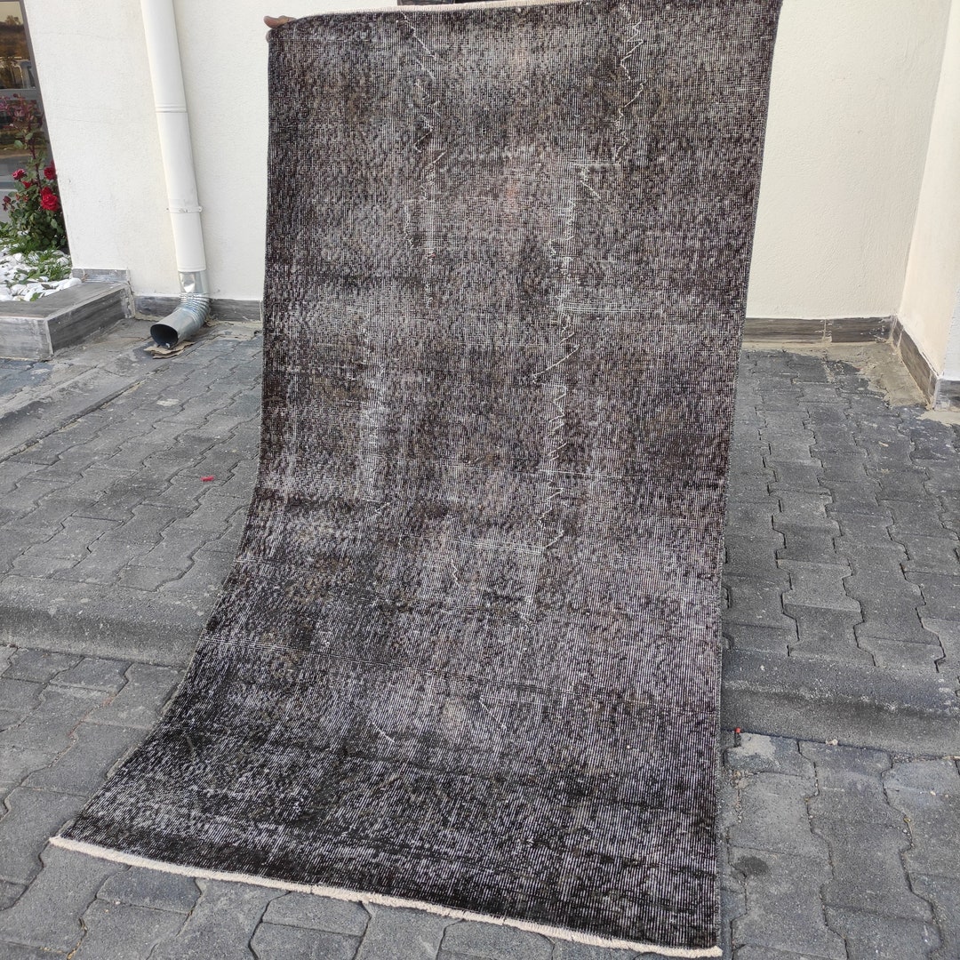 Grey Area Rug , 3.54'' X 6.59'' Turkish Karyola Rug , 4x7 Overdyed Rug ...