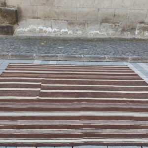 Alfombra kilim extragrande neutra de 9x11, hallazgo raro, alfombra de área de 8.79 x 10.7, alfombra de cocina turca, alfombra grande de lana y pelo de cabra estilo boho azteca