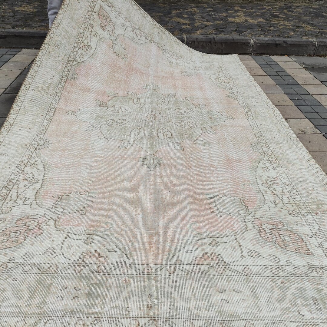 Muted Rug Muted Transitional Rug , Rug for Salon, Oversized Turkish Anatolian Rug ...