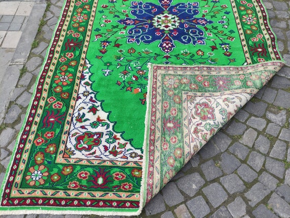 Green Wool Rug, Turkish Rug Small, Rugs For Bath, Vintage Antique 2.5x4.5  Ft Small Rugs, Outdoor Door Mat - Yahoo Shopping