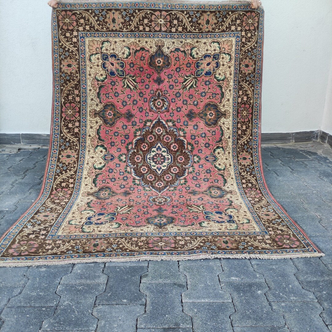 Vibrant Colors Oriental Vintage 4x6 Rug , 4.4'' X 6.23'' Area Rug