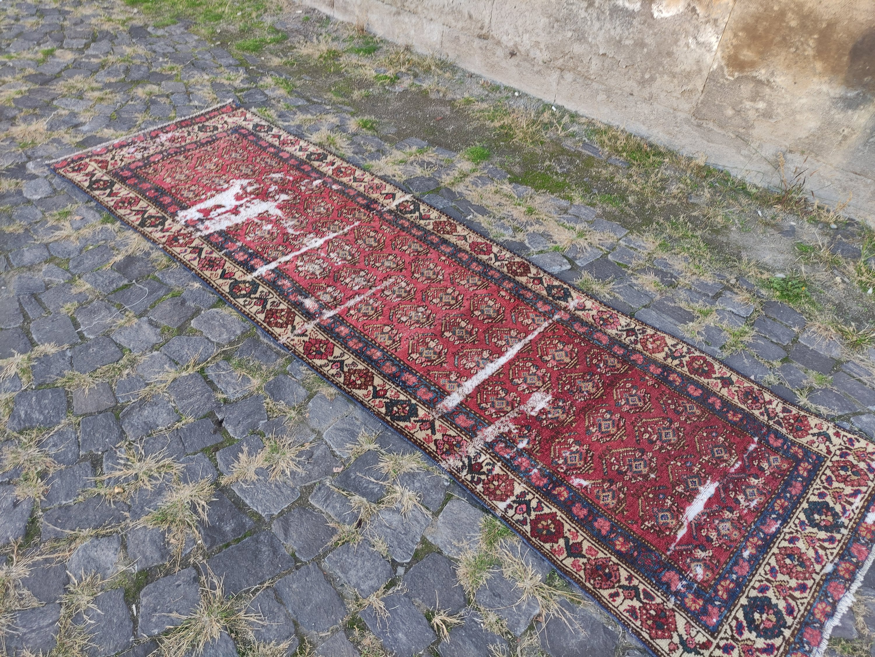 3x9 アンティーク ペルシャ柄 ランナーラグ: 2.72 x 8.69 アンティーク